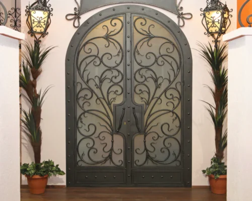 an installed metal door 2